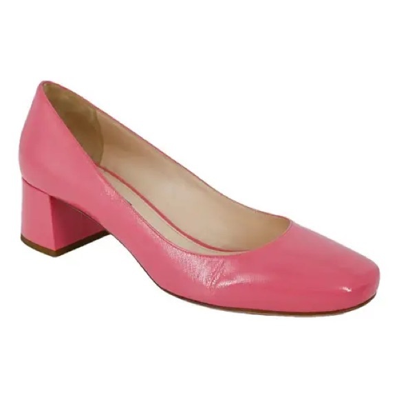 Authentic Pink Prada Patent Leather Block Heels - Picture 1 of 8